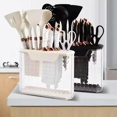 13-Piece Silicone Kitchenware & Knife Set with Stand