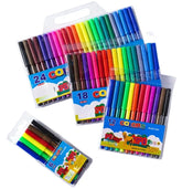 12-Color Water-Based Marker Pens for School, Office, Drawing, and Coloring with Smooth Non-Toxic Ink