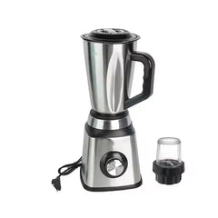 PURE 2 in 1 Stainless Steel Blender with 400W Motor, 1L Blending Jar, Multi-Speed Rotary Control, Pulse Function, Grinder Attachment & Stainless Steel Blades