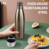 Glossy Stainless Steel Sport Bottle – 500ml Unbreakable Leak-Proof Hygienic Vacuum Flask for Hot & Cold Drinks