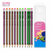 12 PCS Premium HB Graphite Pencils with Eraser Tips, Break-Resistant Lead & Hexagonal Grip for School, Office, Writing, Drawing & Sketching