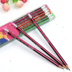 12 PCS Premium HB Graphite Pencils with Eraser Tips, Break-Resistant Lead & Hexagonal Grip for School, Office, Writing, Drawing & Sketching