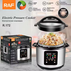 RAF 6L Electric Multifunctional Pressure Cooker with Digital Control - 1000W Power