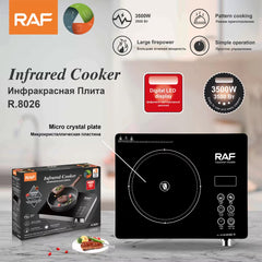 RAF Infrared Cooker with Large Firepower, Digital LED Display & Multi-Function Cooking - 3500W
