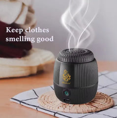 Rechargeable Portable Electric Oud Bakhoor Incense Burner with LED Indicator, 2-Minute Auto Timer, USB Charging, Strong Fragrance Diffuser for Home, Car and Clothes
