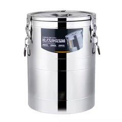 Stainless Steel Insulated Keep Warm Storage Barrel for Food & Liquid Storage - 30 Litres Capacity - 40 x 30 x 30 cm