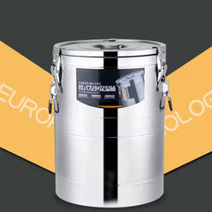 Stainless Steel Insulated Keep Warm Storage Barrel for Food & Liquid Storage - 30 Litres Capacity - 40 x 30 x 30 cm