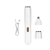 3-in-1 USB Rechargeable Electric Facial Hair Remover & Eyebrow Trimmer for Women with 3 Interchangeable Heads, Nose & Bikini Trimmer, Rounded Safety Blades, Gentle Hair Removal & Cordless Portable Design