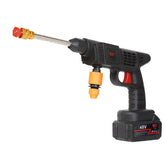 BOSS 48V Cordless High-Pressure Car Washing Gun with Dual Lithium-Ion Batteries, Foam Pot, Multi Nozzle Kit, and Portable Carry Case - Charger Included