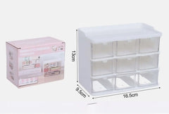 Drawer Style Multipurpose Transparent Mini Storage Box for Stationery, Jewelry, Cosmetics, Medicine, and Household Items
