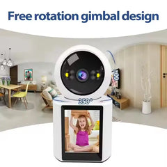 HD Smart Video Calling Camera with 1080P Resolution, Intelligent Night Vision & Dual Storage - 2.8” IPS Screen