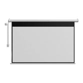 100 Inch Motorized Projector Screen Retractable Foldable Display with Remote Control, Matte White HD Viewing Screen for Home Theater Office Classroom