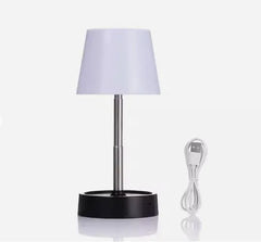 Collapsible Outdoor Table Lamp Rechargeable Portable LED Desk Lamp with Telescopic Pole and IP54 Water Resistant Design