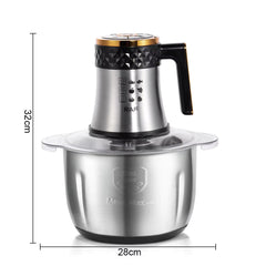 RAF 300W 3L Food Processor with Glass & Stainless Steel Bowls, 360° Sharp Blades & Easy Cleaning