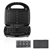 RAF 2-in-1 Donut Cake & Waffle Maker with Uniform Heat and No Stick Coating - 850W