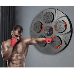 Intelligent Music Boxing & Punching Machine with Bluetooth Speaker, 9 Training Modes, Flash Strike Points, Adjustable Wall Mount Target for Fitness, Cardio & Training
