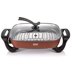 RAF 10L Multi-functional Electric Hot Pot with Non-Stick Coating with Steaming Rack & Adjustable Temperature Control - 1500W