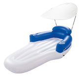 Bestway Coolerz Inflatable Floating Pool Lounge with Canopy, Armrests & Cup Holders – Set of 2 - 1.98 x 1.04m