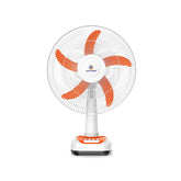 16 Inch Rechargeable Solar High Speed Portable AC/DC Fan with Dual Battery Backup, Solar Panel, LED Night Light Mobile Charging Function - 7H Working Time