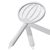 Rechargeable & Foldable Electric Fly & Bug Swatter Racket - Wall-Mountable & Standing Position