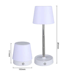 Collapsible Outdoor Table Lamp Rechargeable Portable LED Desk Lamp with Telescopic Pole and IP54 Water Resistant Design