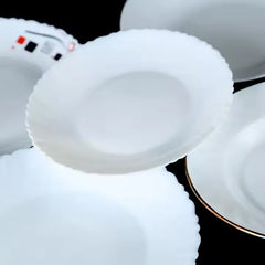 Opal 32-Pieces Modern Rounded Glassware Dinner Dish Set