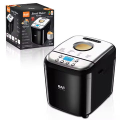 RAF Smart Bread Maker with LCD Display, Multi Capacity Baking, Non-Stick Pan & Timer Function - 600W