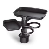 Rotating Multi-Purpose Car Dual Cup Holder & Dual Trays