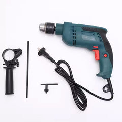BOSS Professional Impact Drill with 13mm Chuck, Reversible Function, 100% Copper Motor for Wood, Metal, and Concrete - 1500W & 0-2800 RPM Speed