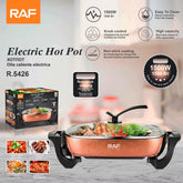 RAF 10L Multi-functional Electric Hot Pot with Non-Stick Coating with Steaming Rack & Adjustable Temperature Control - 1500W