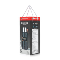 D.kadi Vacuum Bottle 2L - Gray