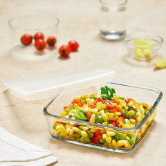 Borosil Square Borosilicate Glass Baking Dish with Lid, Oven Microwave Freezer Safe Scratch Resistant Food Storage Bakeware