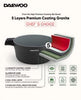 Daewoo Granite Casserole with Lid - 32 cm - Black