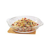 Borosil Eat-Off-Me 20 cm Microwavable Borosilicate Glass Plate Scratch Resistant Heat Safe Serving and Eating Plate