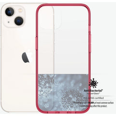PanzerGlass ClearCaseColor for iPhone 13 Pro with Military Grade Protection, Antibacterial Coating, Anti-Yellowing Technology & Wireless Charging Compatibility – Strawberry