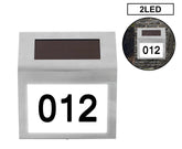 Stainless Steel Solar LED House Number Light