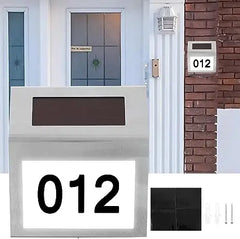 Stainless Steel Solar LED House Number Light