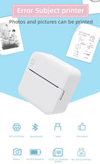Mini Portable Bluetooth Pocket Printer with Thermal Printing and Wireless & USB Connectivity for PC