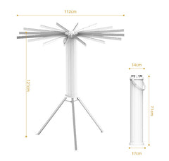 Elegant Retractable Octopus Tripod Wooden Top Clothes Hanging Rack