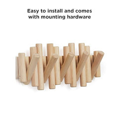 Modern Artistic Picket Rail Wall Mounted Coat Hanging Hooks