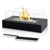 Modern Elegant Flame Tabletop Glass Fire Pit Heater for Indoor & Outdoor