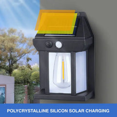 Wireless Solar Motion Sensor Wall Lamp with 3 Modes