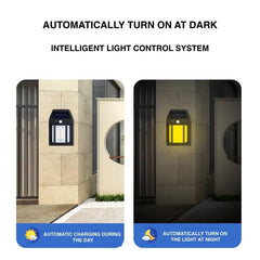 Wireless Solar Motion Sensor Wall Lamp with 3 Modes