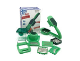 8-in-1 Stainless Steel Vegetable Cutter with Storage Box & Salad Peeler - Chop, Dice, Shred & Store