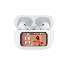 Smart Bluetooth Earbuds with LCD Touch Screen & Active Noise Cancellation