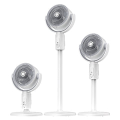 Portable Rechargeable Desktop & Floor Circulating Fan with 5-Speed Settings, Remote & Type-C Charging