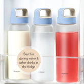 Borosil Crysto 750ml Borosilicate Glass Water Bottle with Leakproof Airtight Lid, Fridge Safe Wide Mouth Clear Bottle
