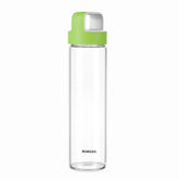 Borosil Neo 550ml Borosilicate Glass Water Bottle with Leakproof Airtight Lid, Fridge Safe Wide Mouth Clear Bottle