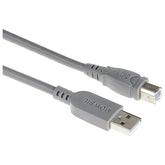 كابل طابعة موصل USB 2.0 من النوع A إلى النوع B - 480 ميجابت في الثانية / 10 متر / رمادي