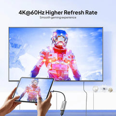 Mowsil USB-C to HDMI Adapter 4K@60Hz Aluminum Alloy High-Speed Converter for MacBook Laptop & iPad